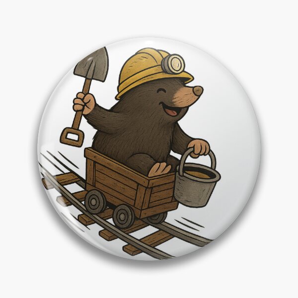Item preview, Cute Miner Mole in Cart designed and sold by photoparadise22.