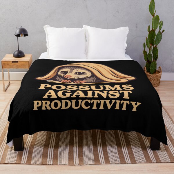 Item preview, Possums Against Productivity Humor Meme designed and sold by LuminOrb.