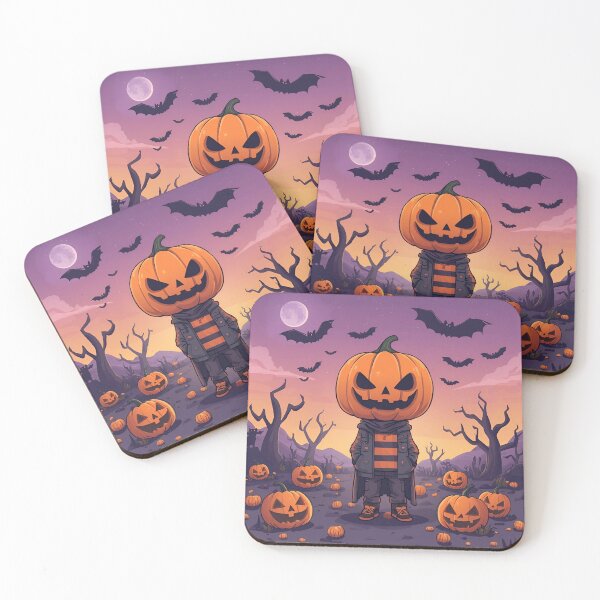 Item preview, Pumpkinhead Character in Spooky Twilight Field designed and sold by DreamArtmaStudio.