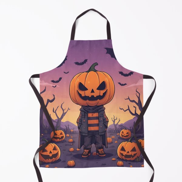 Item preview, Pumpkinhead Character in Spooky Twilight Field designed and sold by DreamArtmaStudio.
