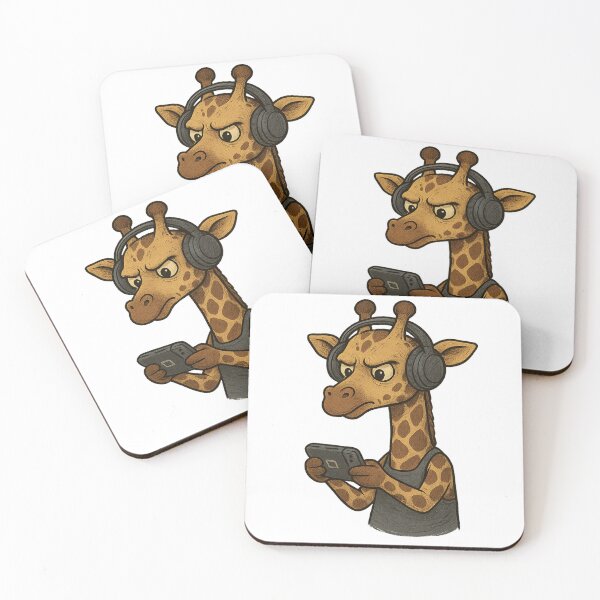 Item preview, Gamer Giraffe with Headphones designed and sold by photoparadise22.