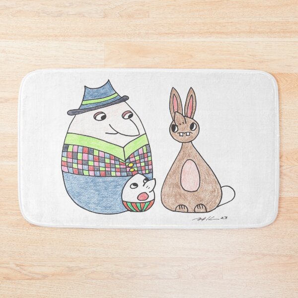 Item preview, Easter Egg Dad with Child & Easter Bunny - Osterei Papa mit Kind & Hase designed and sold by Anke‘s Bazaar.