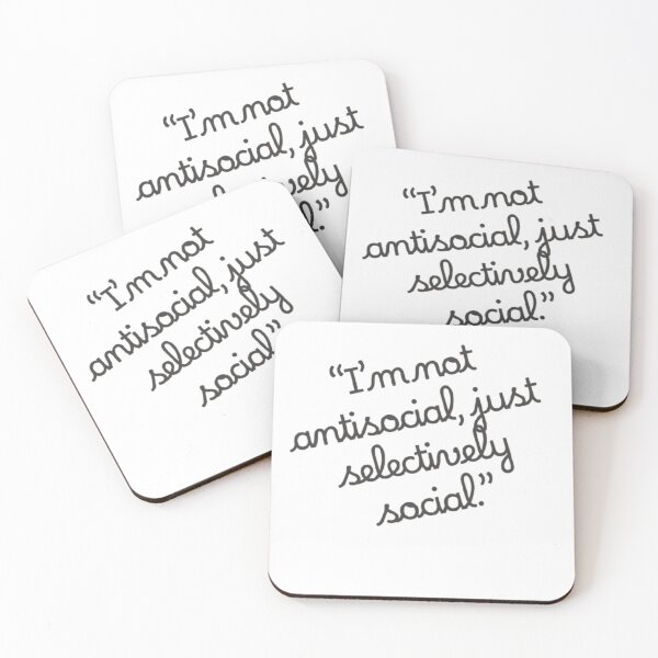 Item preview, Selectively Social Funny Introvert Quote Sticker designed and sold by kunsuriyapaisan Paranee.