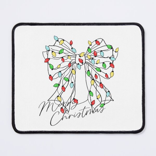 Item preview, Christmas bow with fairy lights – cheerful Christmas design in bright colors designed and sold by CreativeLifeMe.