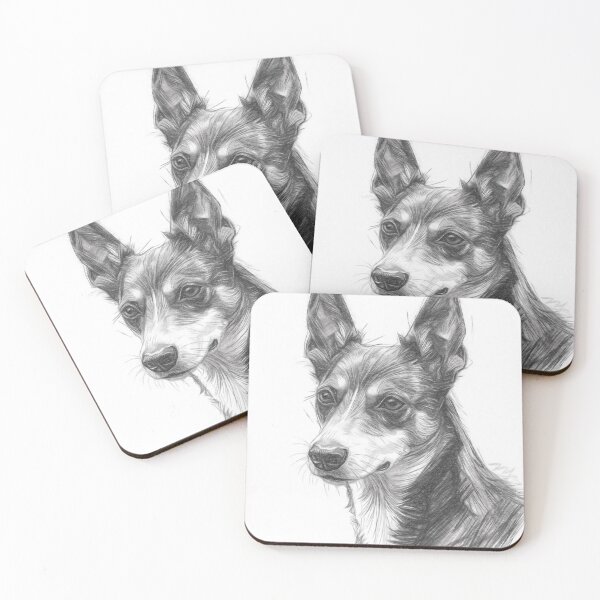 Item preview, Basenji Dog Drawing designed and sold by Leon Woods Pencil Art.