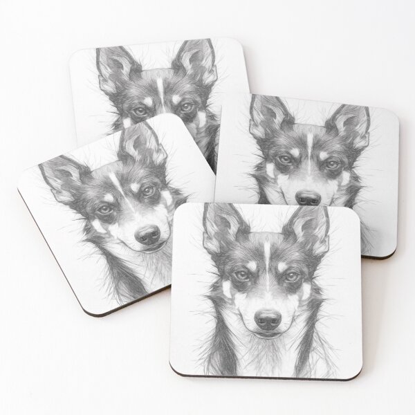 Item preview, Basenji Dog Sketch designed and sold by Leon Woods Pencil Art.