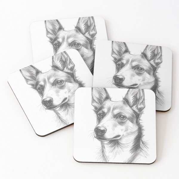 Item preview, Basenji Dog Sketch designed and sold by Leon Woods Pencil Art.