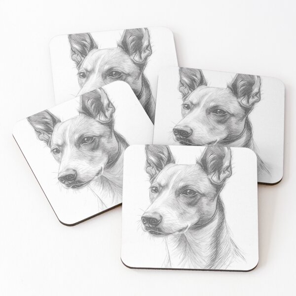 Item preview, Basenji Dog Sketch designed and sold by Leon Woods Pencil Art.