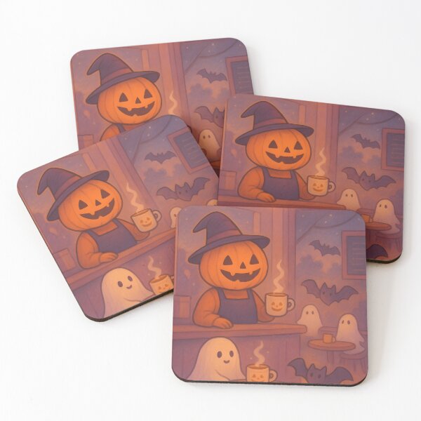 Item preview, Pumpkin Witch Café – Cozy Halloween Aesthetic | Cute Ghosts, Pumpkin Latte & Witchcore Art designed and sold by Shoppersoul.