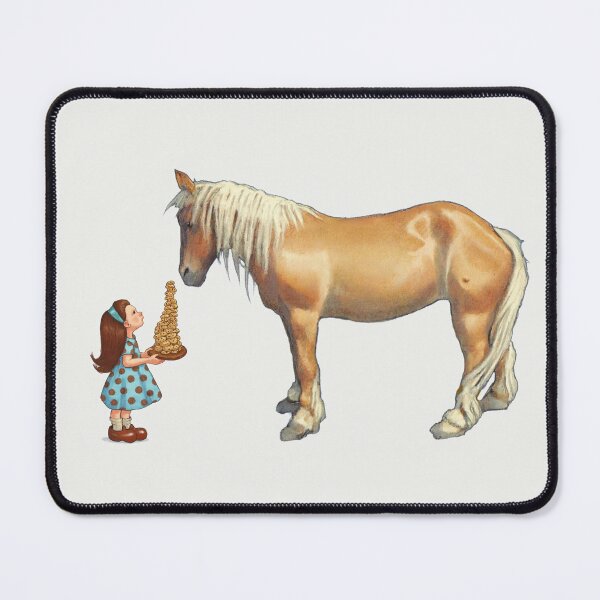 Item preview, Tiny Girl with BIG Horse, Have a Cookie designed and sold by JoyfulWhimsy.