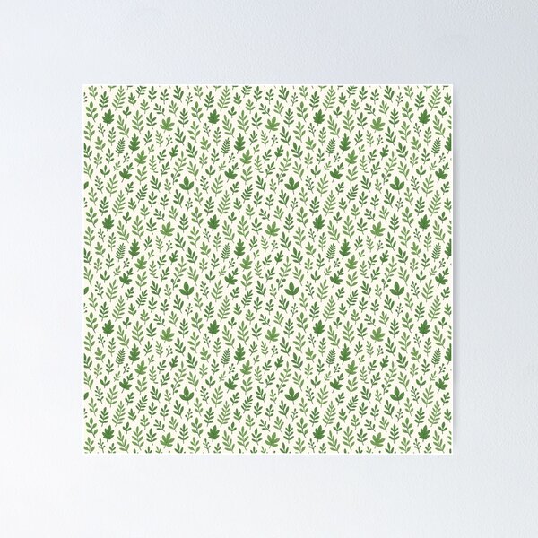 Item preview, Minimal Botanical Seamless Pattern – Green Leaf Nature Design designed and sold by graphicnew.