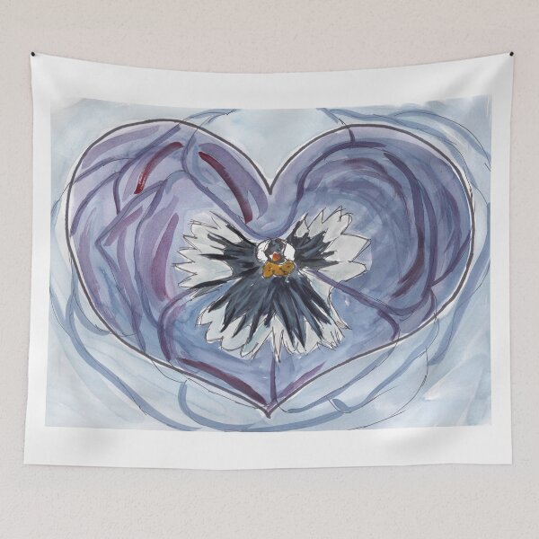 Item preview, Stiefmütterchen, Pansy, Herz, Heart designed and sold by Anke‘s Bazaar.