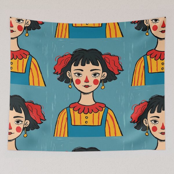 Item preview, Playful Clown Girl designed and sold by bapupa.
