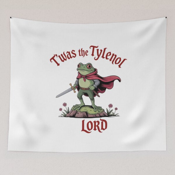 Item preview, Medieval Frog Knight with Sword and Cape designed and sold by dianadouri.
