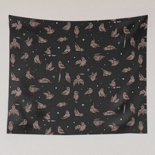 Item preview, Murder of Crows | Funny Ravens with Knives pattern for Spooky Season designed and sold by keyvei.