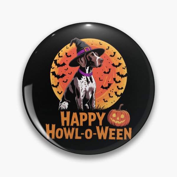 Item preview, German Wirehaired Pointer Dog Halloween Happy Howl-o-ween designed and sold by Bandikonsalez.