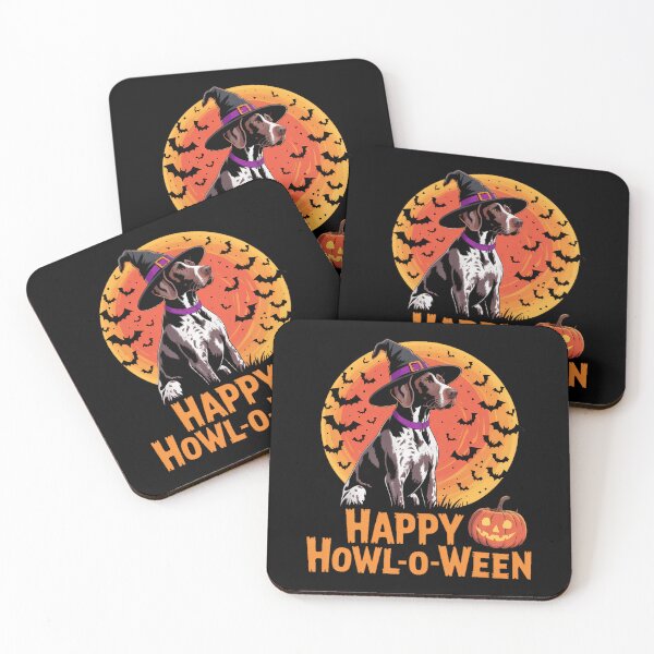 Item preview, German Wirehaired Pointer Dog Halloween Happy Howl-o-ween designed and sold by Bandikonsalez.