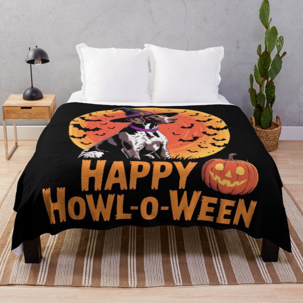 Item preview, German Wirehaired Pointer Dog Halloween Happy Howl-o-ween designed and sold by Bandikonsalez.
