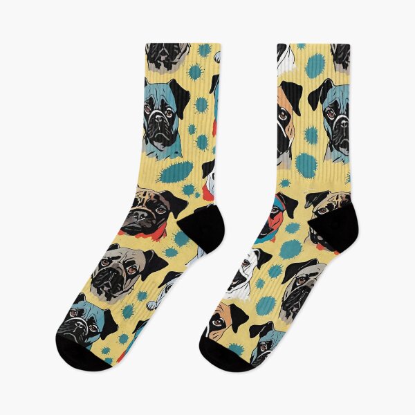 Item preview, Pop Art Dog Grid on Yellow" designed and sold by dreampik.