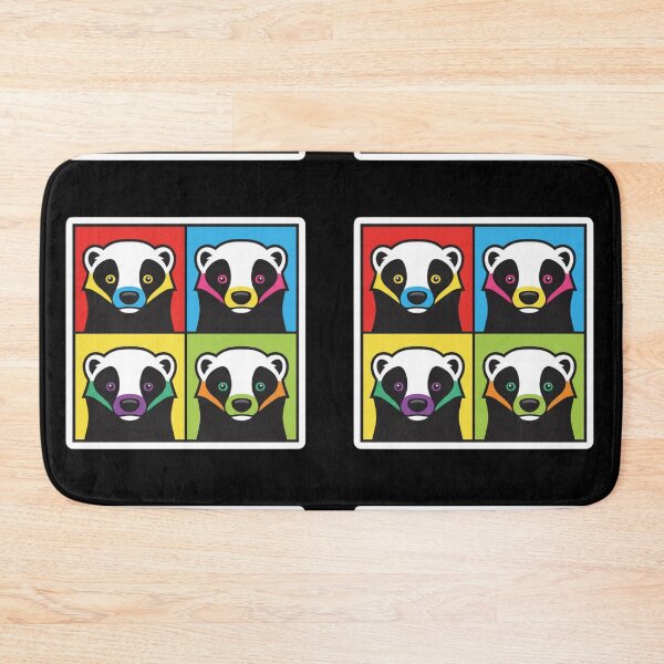 Item preview, Colorful Quad Honey Badger Pop Art Warhol Style Animal Portrait designed and sold by bvdesignart.