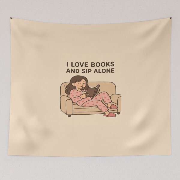 Item preview, I Love Books And Sip Alone My Drink designed and sold by RyoSaeba90.