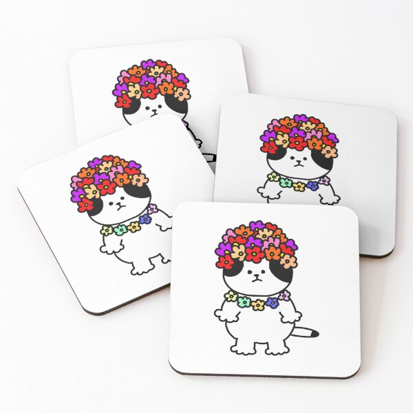 Item preview, a Cat with flowers designed and sold by superbaechoo.