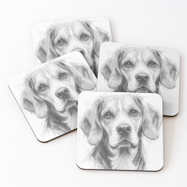 Item preview, Beagle Dog Sketch designed and sold by Leon Woods Pencil Art.