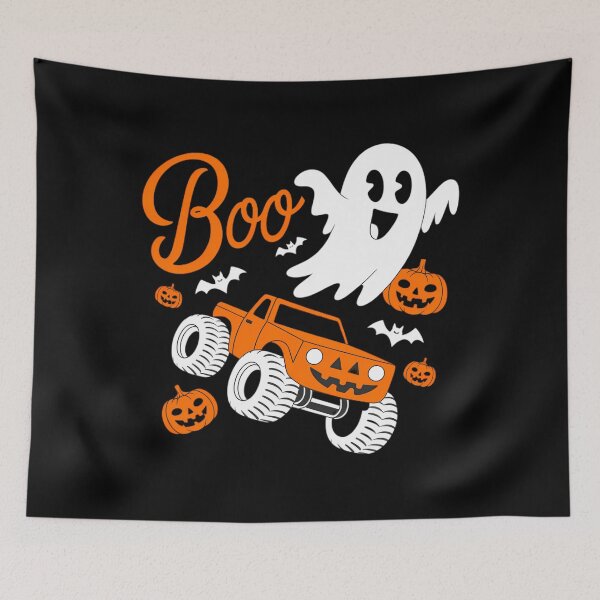 Item preview, Ghost rider truck Monster Halloween pumpkin designed and sold by Bandikonsalez.