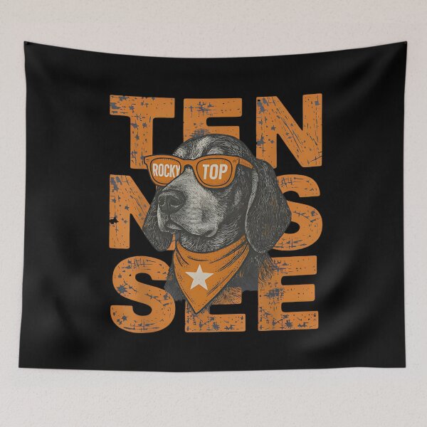 Item preview, Rocky Top Hound Dog with Sunglasses and Bandana designed and sold by dianadouri.