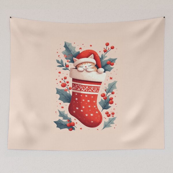 Item preview, Holiday Stocking Kitten - Christmas 2025 designed and sold by SuperVenus.