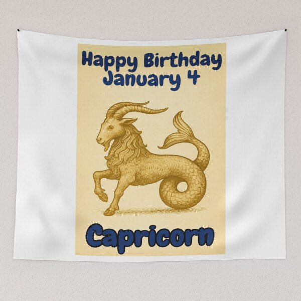 Item preview, Birthday Zodiac Sign – January 4 designed and sold by ariksworld.