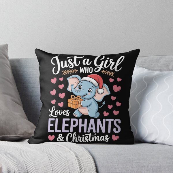 Item preview, just a girl who loves elephants and christmas, designed and sold by jkrphoto.
