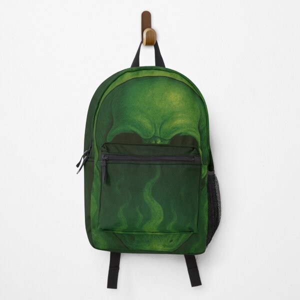 Item preview, Green Skull on Fire – Retro Horror Art designed and sold by SablePL.