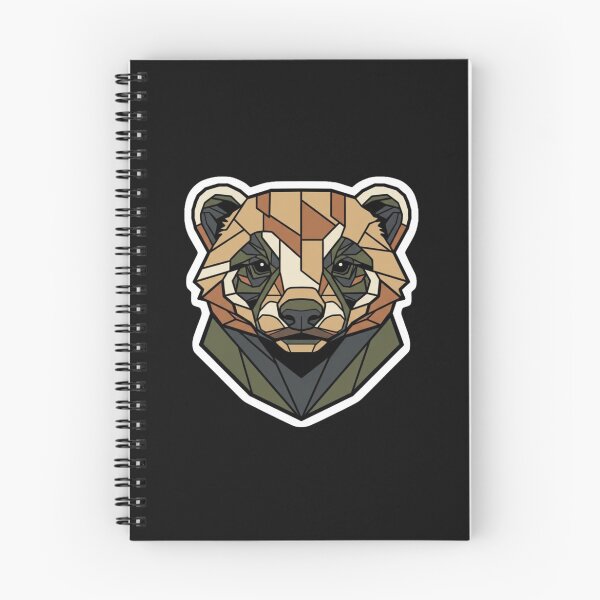 Item preview, Colorful Camouflage Geometric Honey Badger Head Polygon Design designed and sold by bvdesignart.
