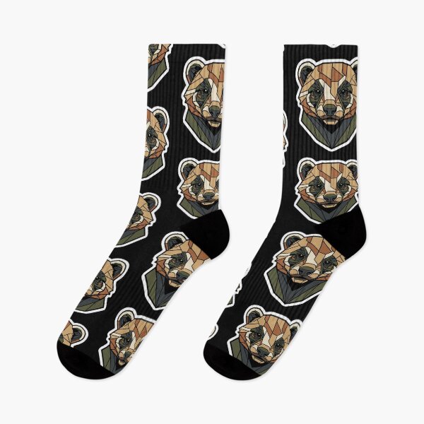 Item preview, Colorful Camouflage Geometric Honey Badger Head Polygon Design designed and sold by bvdesignart.
