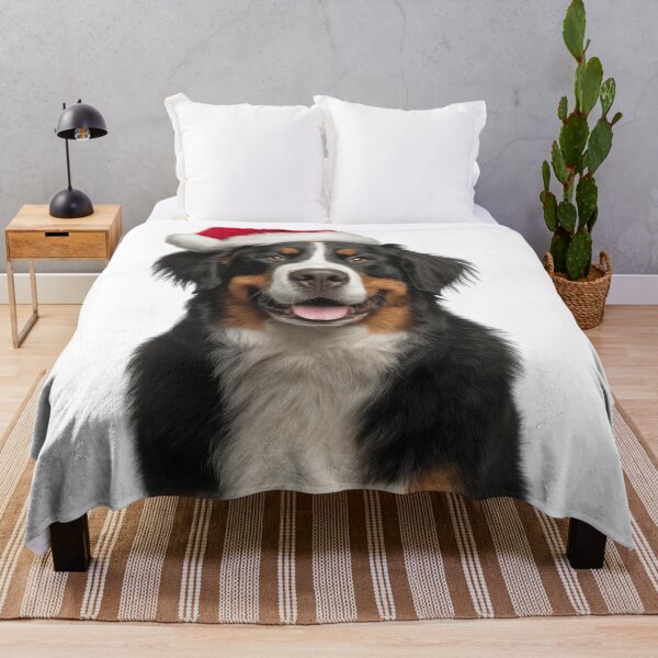 Item preview, Bernese Mountain dog with Christmas Hat – Festive Bernese Mountain dog Xmas Design designed and sold by LazyOwlStore.