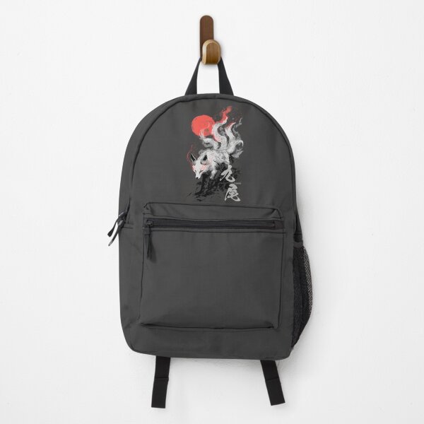 Item preview, The nine-tailed fox appearing beneath the crimson moon designed and sold by Wa-Sa-bi.