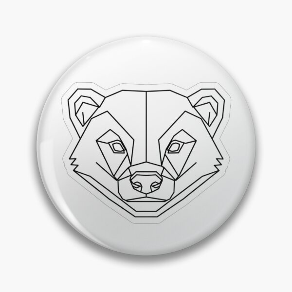 Item preview, Striking Geometric Honey Badger Head Minimalist Line Art Design designed and sold by bvdesignart.