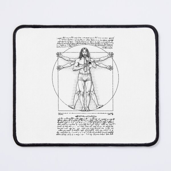 Item preview, Trombone Player Trombonist Vitruvian Man Leonardo Da Vinci designed and sold by GrandeDuc.