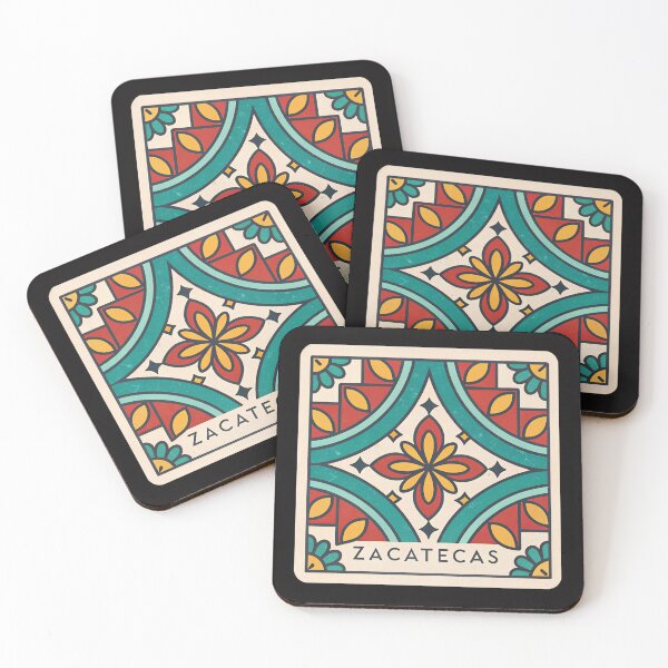 Item preview, Zacatecas Talavera Tile – Colorful Mexican Folk Art Pattern for Laptops & Water Bottles designed and sold by VividOrganica.