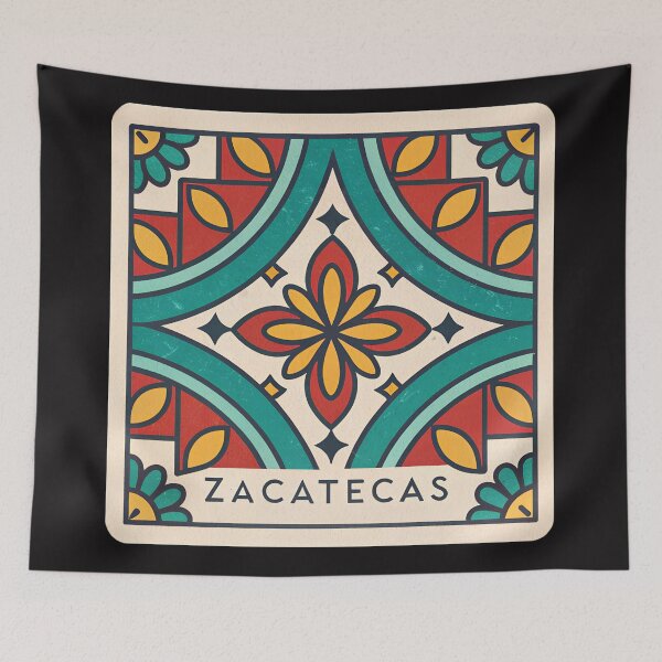 Item preview, Zacatecas Talavera Tile – Colorful Mexican Folk Art Pattern for Laptops & Water Bottles designed and sold by VividOrganica.
