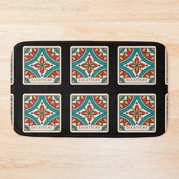 Item preview, Zacatecas Talavera Tile – Colorful Mexican Folk Art Pattern for Laptops & Water Bottles designed and sold by VividOrganica.