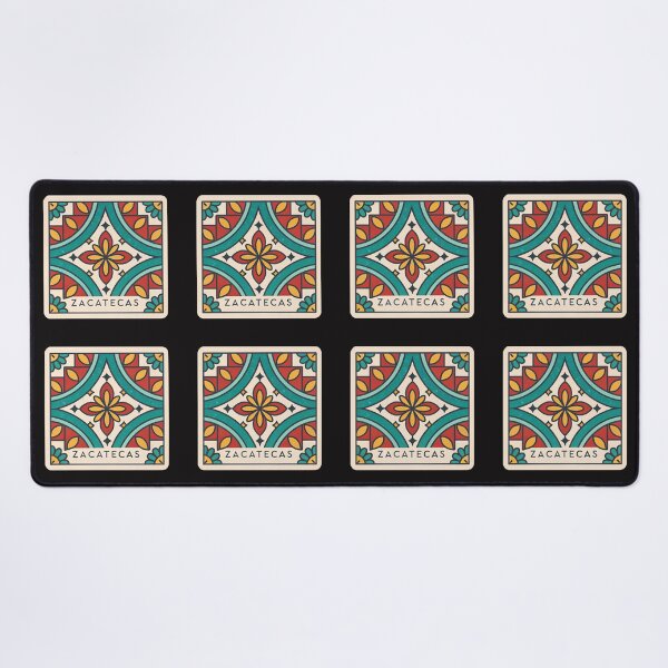 Item preview, Zacatecas Talavera Tile – Colorful Mexican Folk Art Pattern for Laptops & Water Bottles designed and sold by VividOrganica.