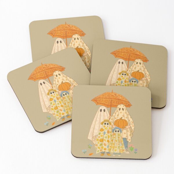 Item preview, Fancy Boho Ghosts-cozy creepy Halloween designed and sold by taika tori.