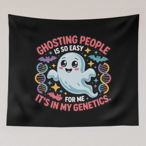 Item preview, Ghosting People Is So Easy – Funny Halloween Ghost designed and sold by TeeLabDesign.