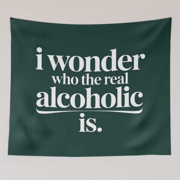 Item preview, Witty Minimalist Message About Alcohol and Identity designed and sold by SplashTastic.