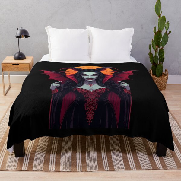 Item preview, Vampire Queen with Horns and Blood Moon designed and sold by DreamArtmaStudio.