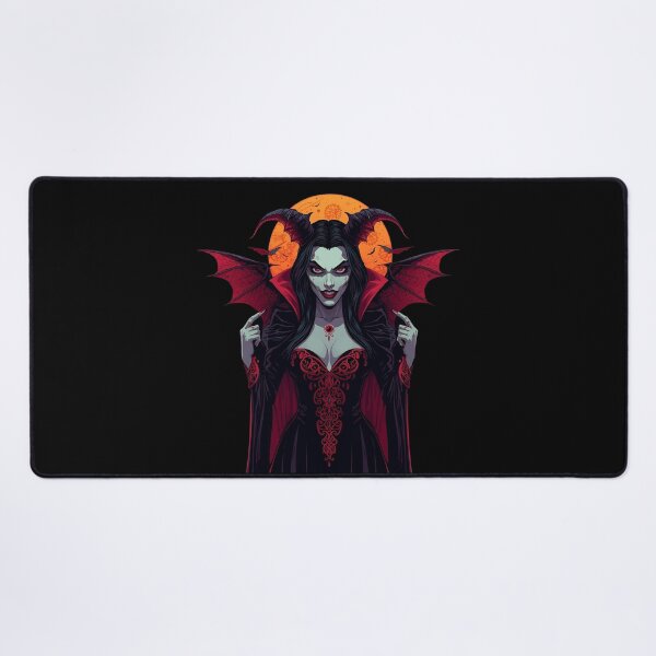 Item preview, Vampire Queen with Horns and Blood Moon designed and sold by DreamArtmaStudio.