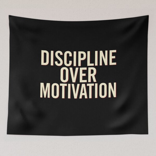 Item preview, Discipline Over Motivation Minimal Poster designed and sold by ChicTrendz.