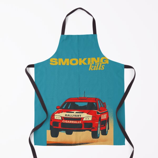 Item preview, Retro Rally Car Poster – Smoking Kills (Vintage Motorsport Art) designed and sold by KrintoryTees.